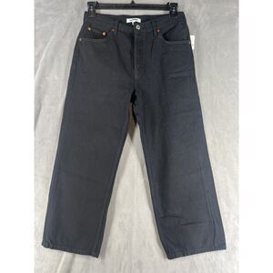 Re/Done Loose Crop Ankle Jeans Black Size 25